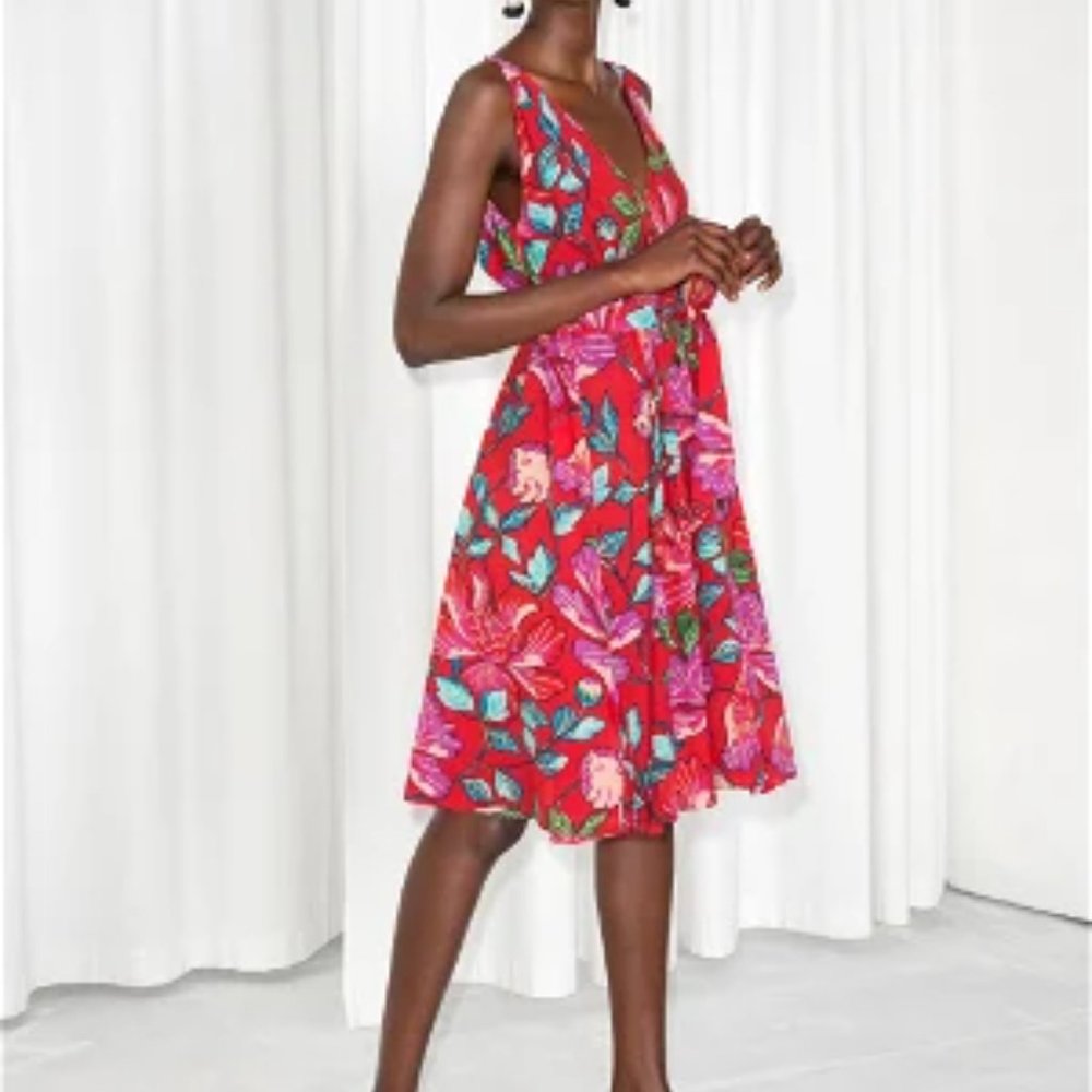 & Other Stories peony print swing dress